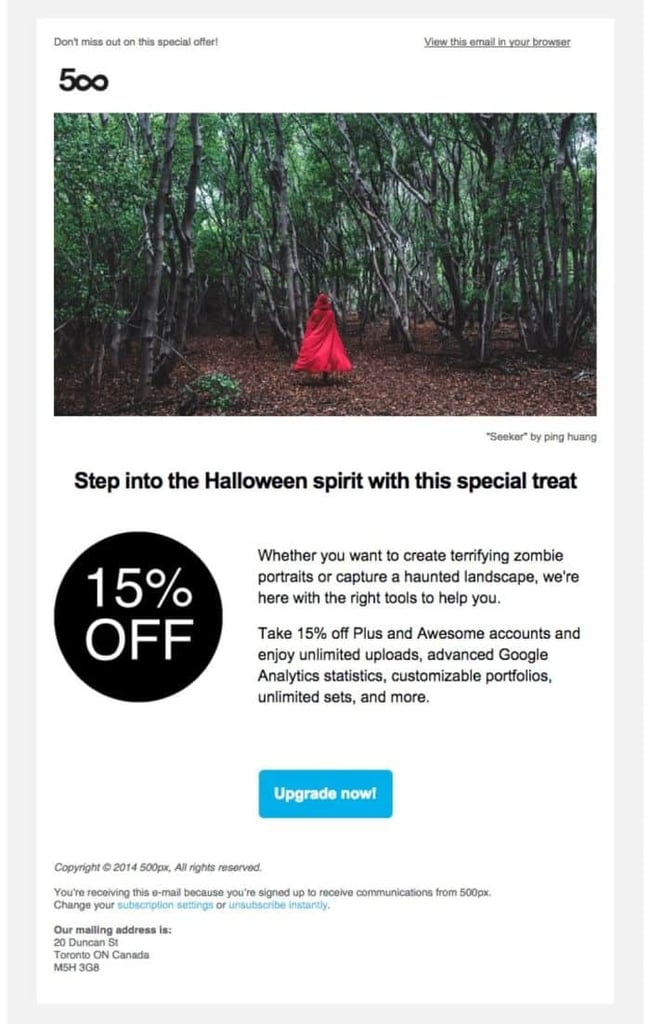 promo emails examples
