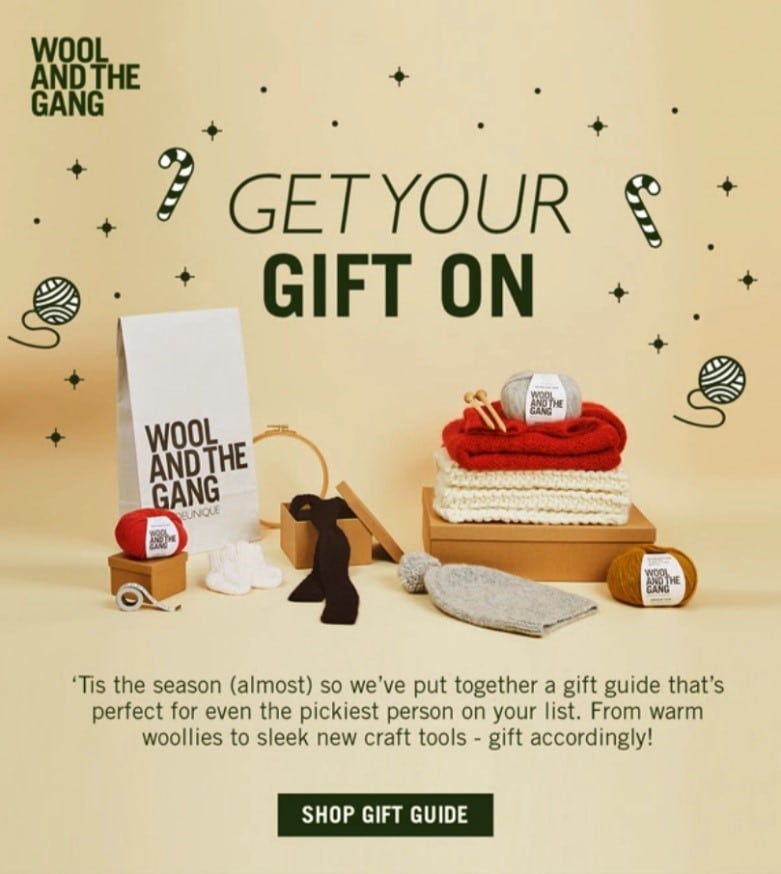 An example of a Holiday Ad to Get your gift on. 