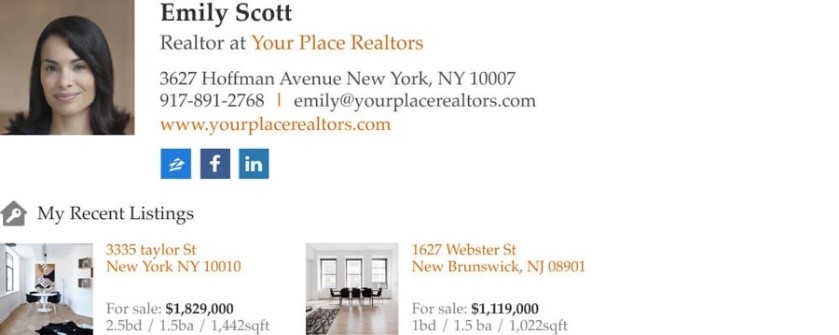 example of realtor email listing properties as a call-to-action