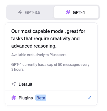 El menú desplegable de ajustes para una nueva conversación con ChatGPT