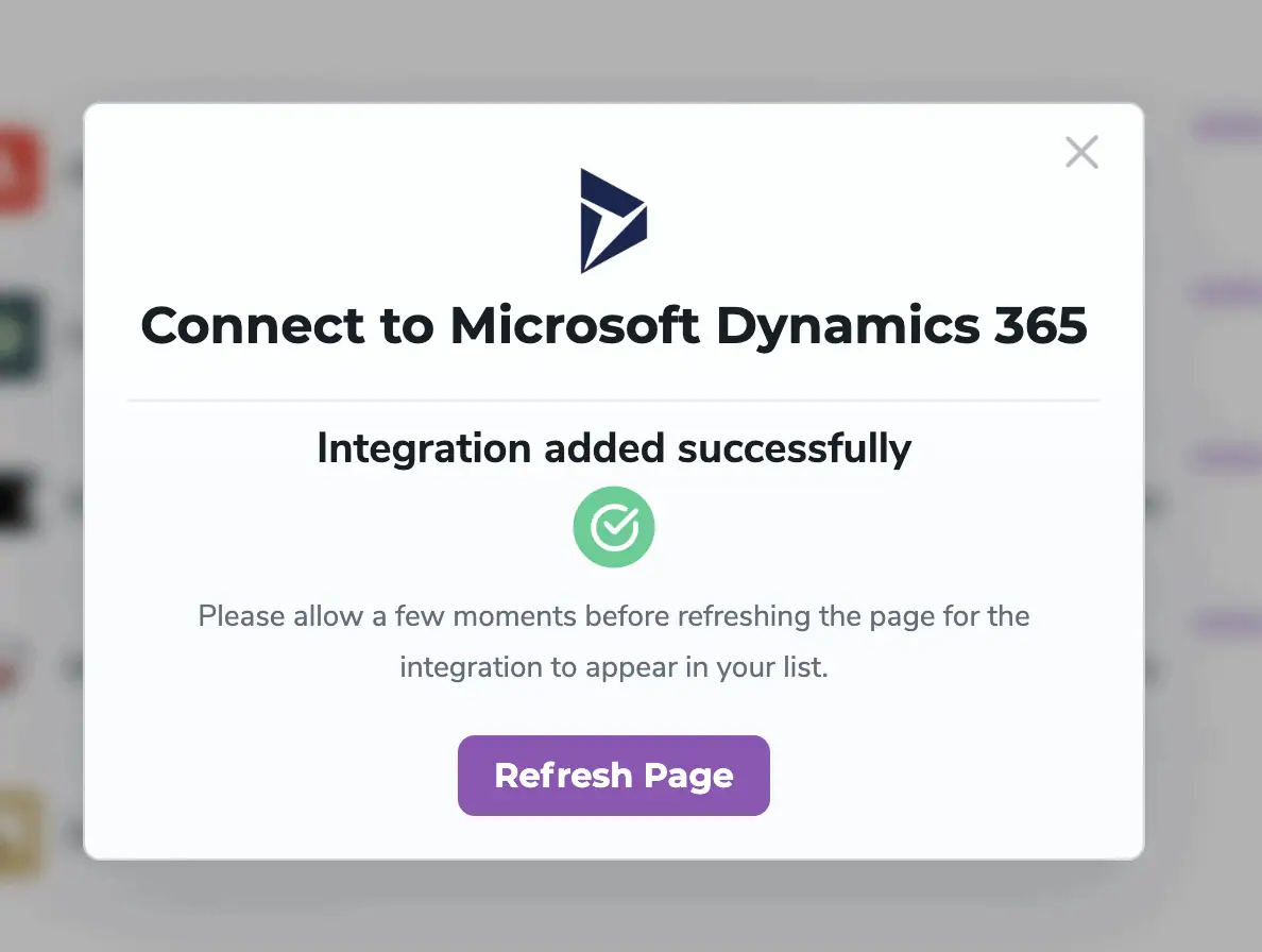 An ‘integration successfully added’ ZeroBounce integrations pop-up.