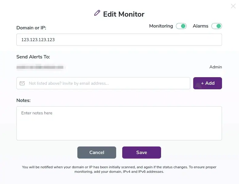 Edite la ventana del monitor para cambiar cualquier opción configurada previamente