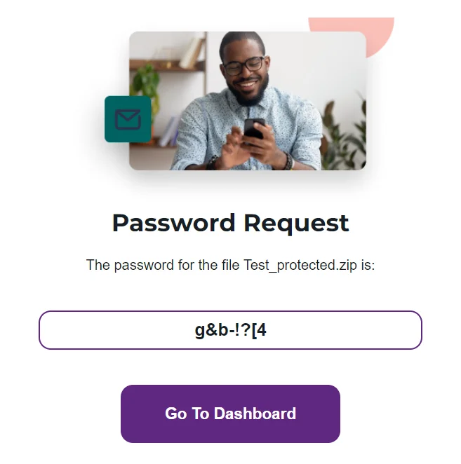 Correo de ZeroBounce con una contraseña única para el archivo de resultados